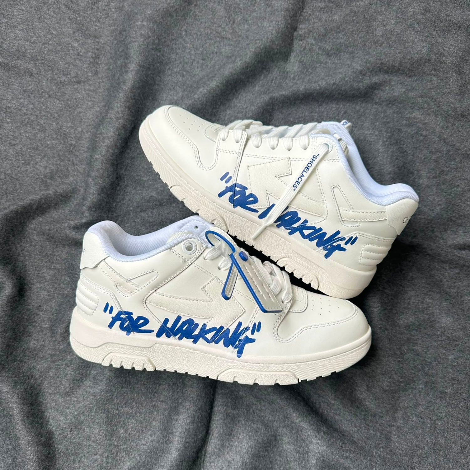 Pantofi Sport Off-White Out Of Office For Walking White Blue OMIA189F24LEA0060145