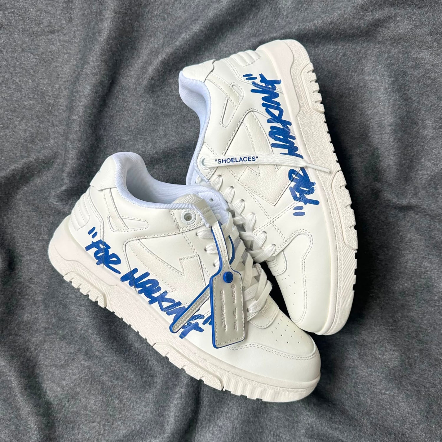Pantofi Sport Off-White Out Of Office For Walking White Blue OMIA189F24LEA0060145