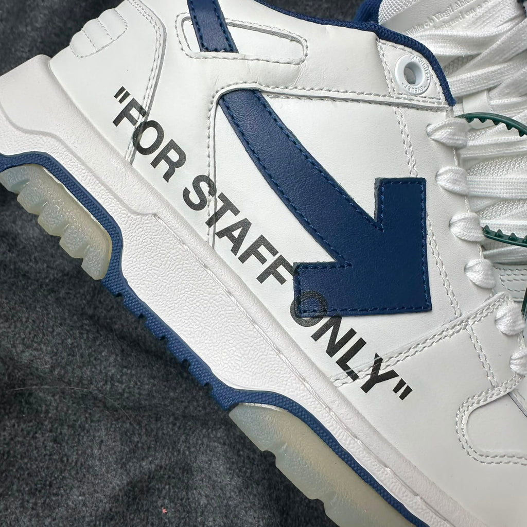 Pantofi Sport Off-White Out Of Office For Staff Only Navy Blue OMIA189T21LEA0010145