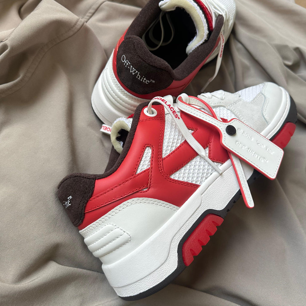 Pantofi Sport Off-White Out Of Office Low White Strawberry Red OMIA243F25LEA0010129