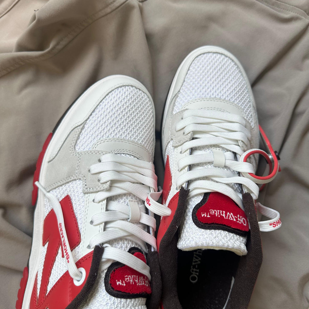 Pantofi Sport Off-White Out Of Office Low White Strawberry Red OMIA243F25LEA0010129
