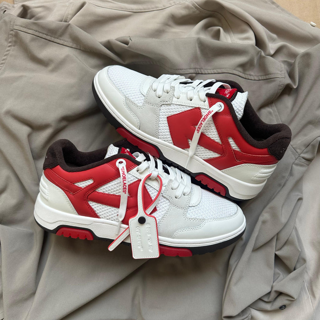 Pantofi Sport Off-White Out Of Office Low White Strawberry Red OMIA243F25LEA0010129