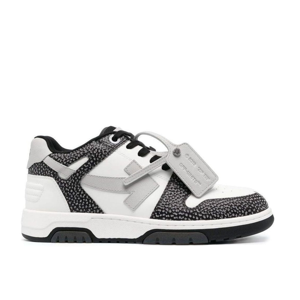 Pantofi Sport Off-White Out Of Office Low Black Grey With Dots OMIA189S23LEA0090109