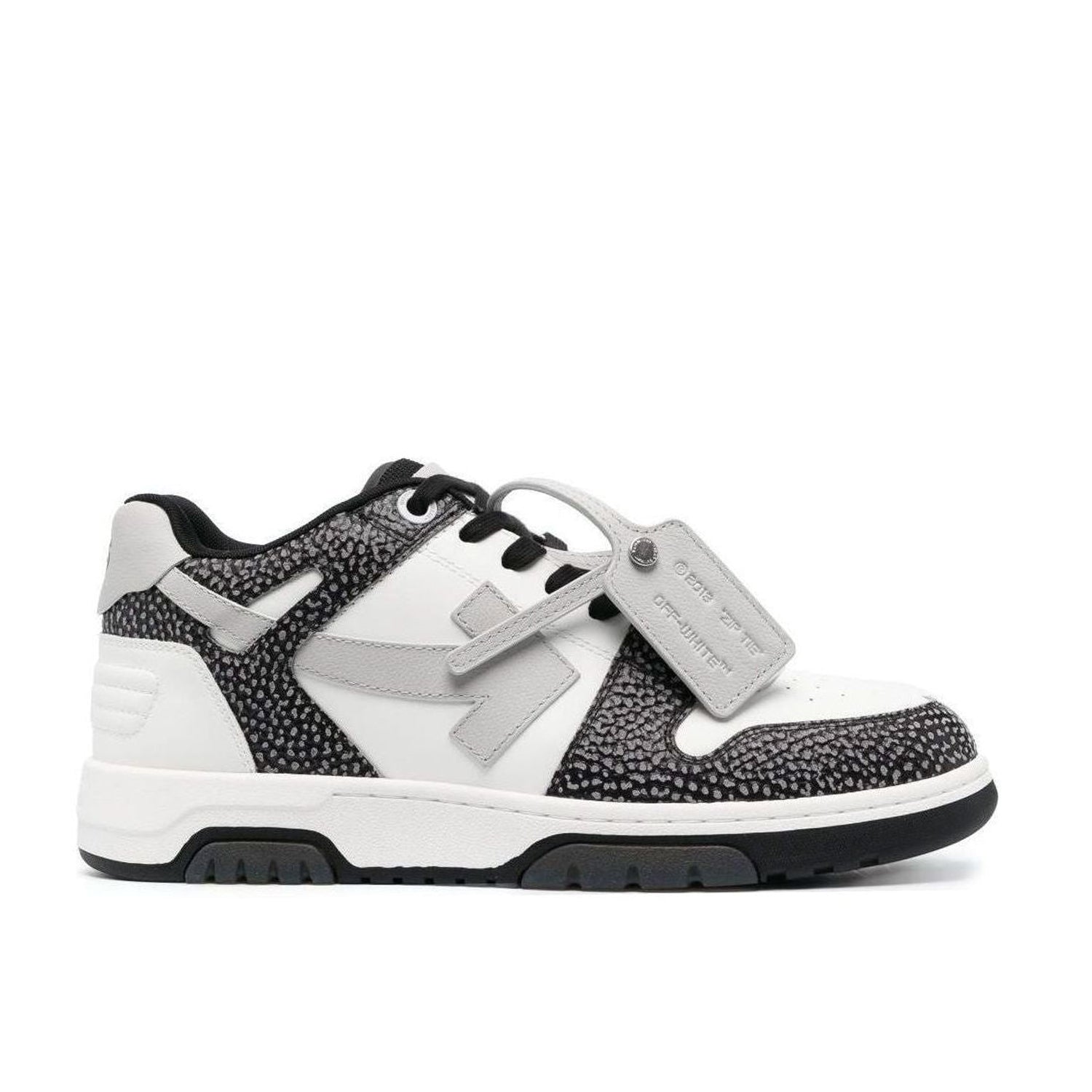 Pantofi Sport Off-White Out Of Office Low Black Grey With Dots OMIA189S23LEA0090109
