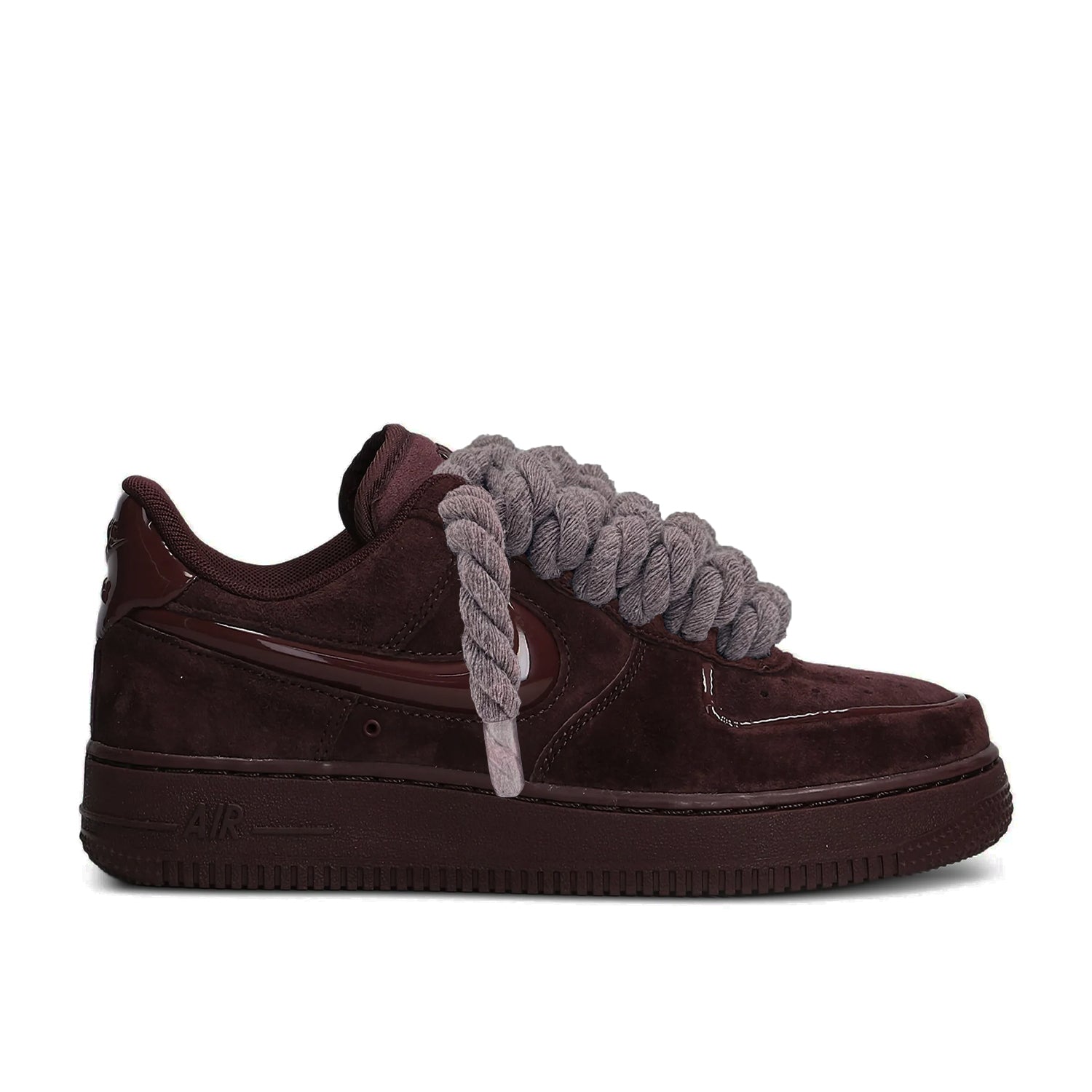 Pantofi Sport Nike Air Force 1 Low Custom Rope Laces Burgundy Crush HV4406-600