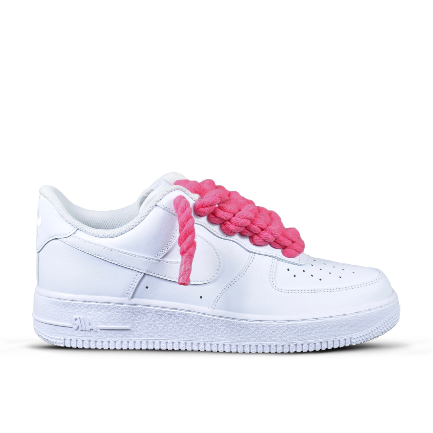 Pantofi Sport Nike Air Force 1 Low Custom Rope Laces Fuchisa Pink