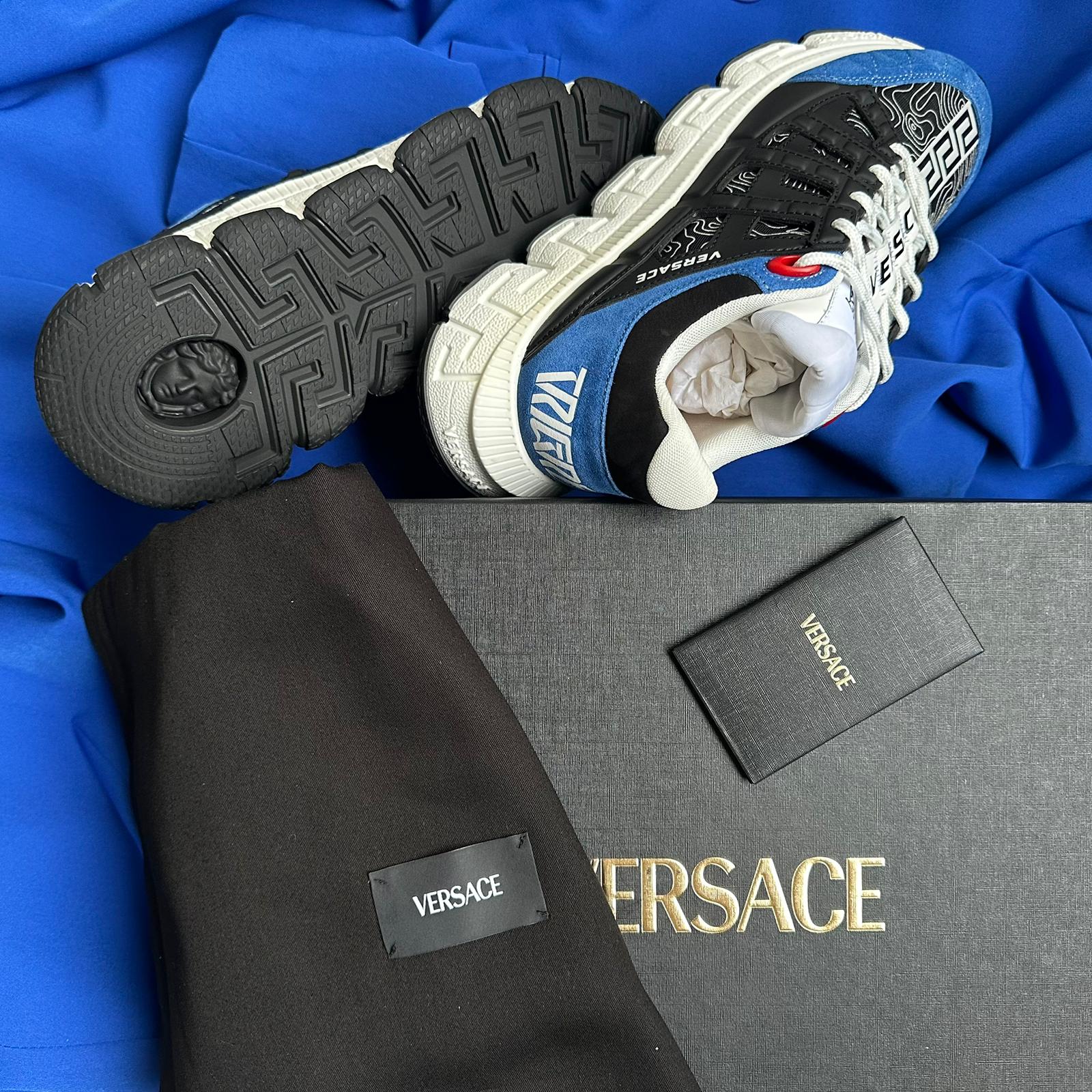 Pantofi Sport Versace Trigreca Black Blue-Albastru DSU80941A16172